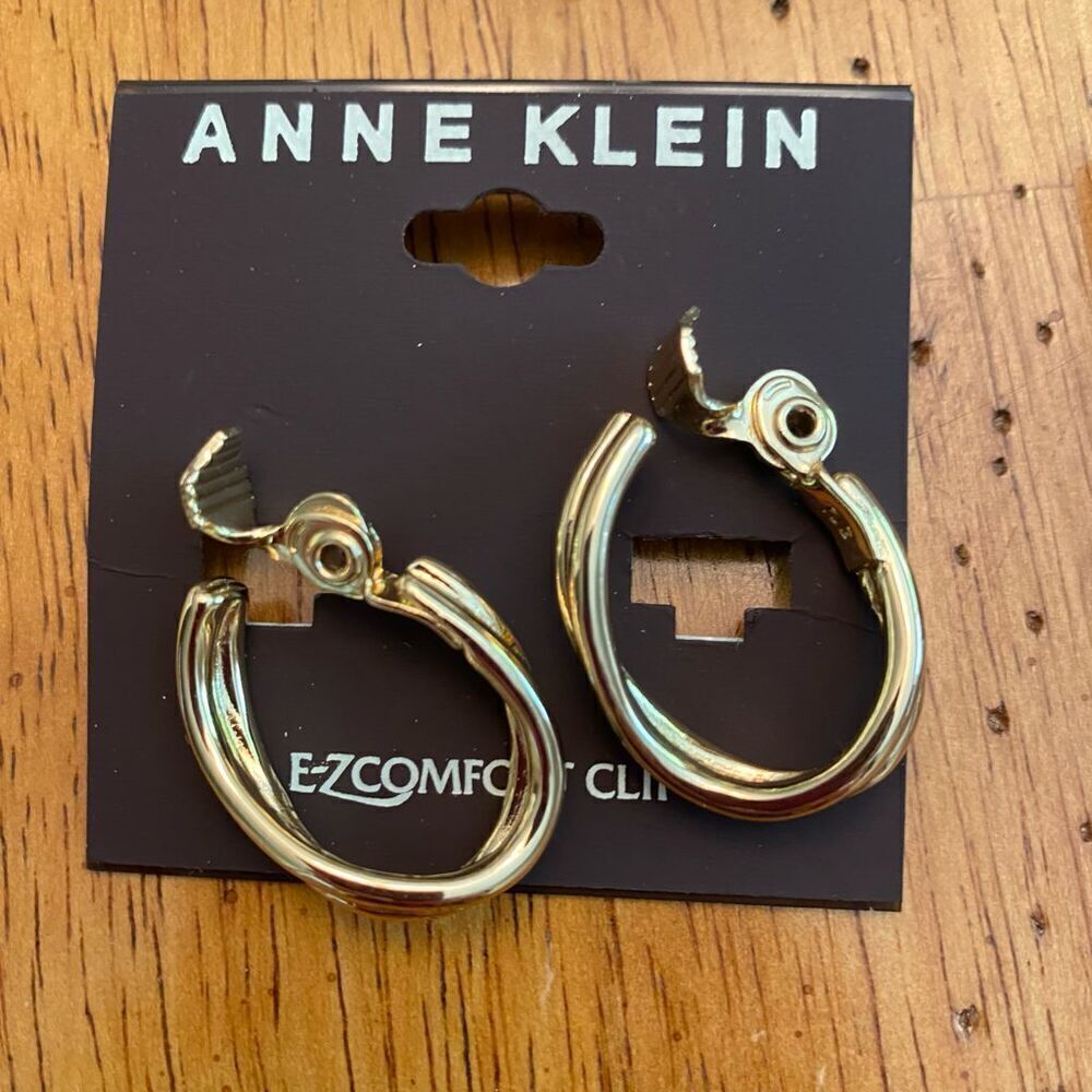 Four Pair NWT Gold Ann Klein Clip On Earrings Retail $94